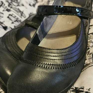 NAOT Kirei Black Leather + Patent Leather Mary Jan