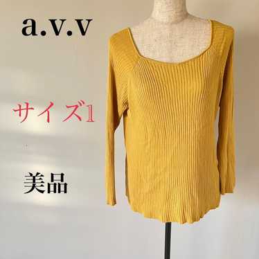 Excellent condition ★ a.v.v Yellow Blouse U-neck … - image 1