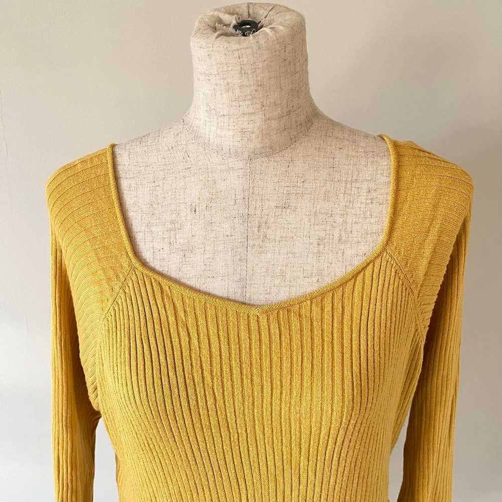 Excellent condition ★ a.v.v Yellow Blouse U-neck … - image 2