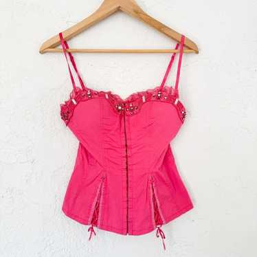 Vintage Y2K Pink Corset Top