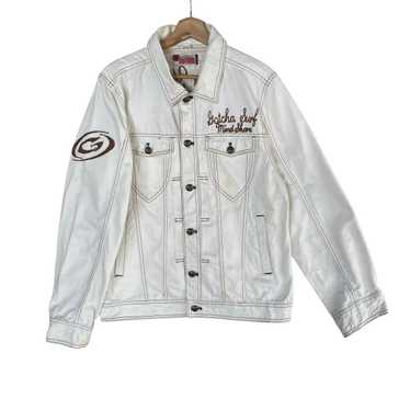 Vintage Gotcha Big Logo Embroidered Denim Jacket - image 1