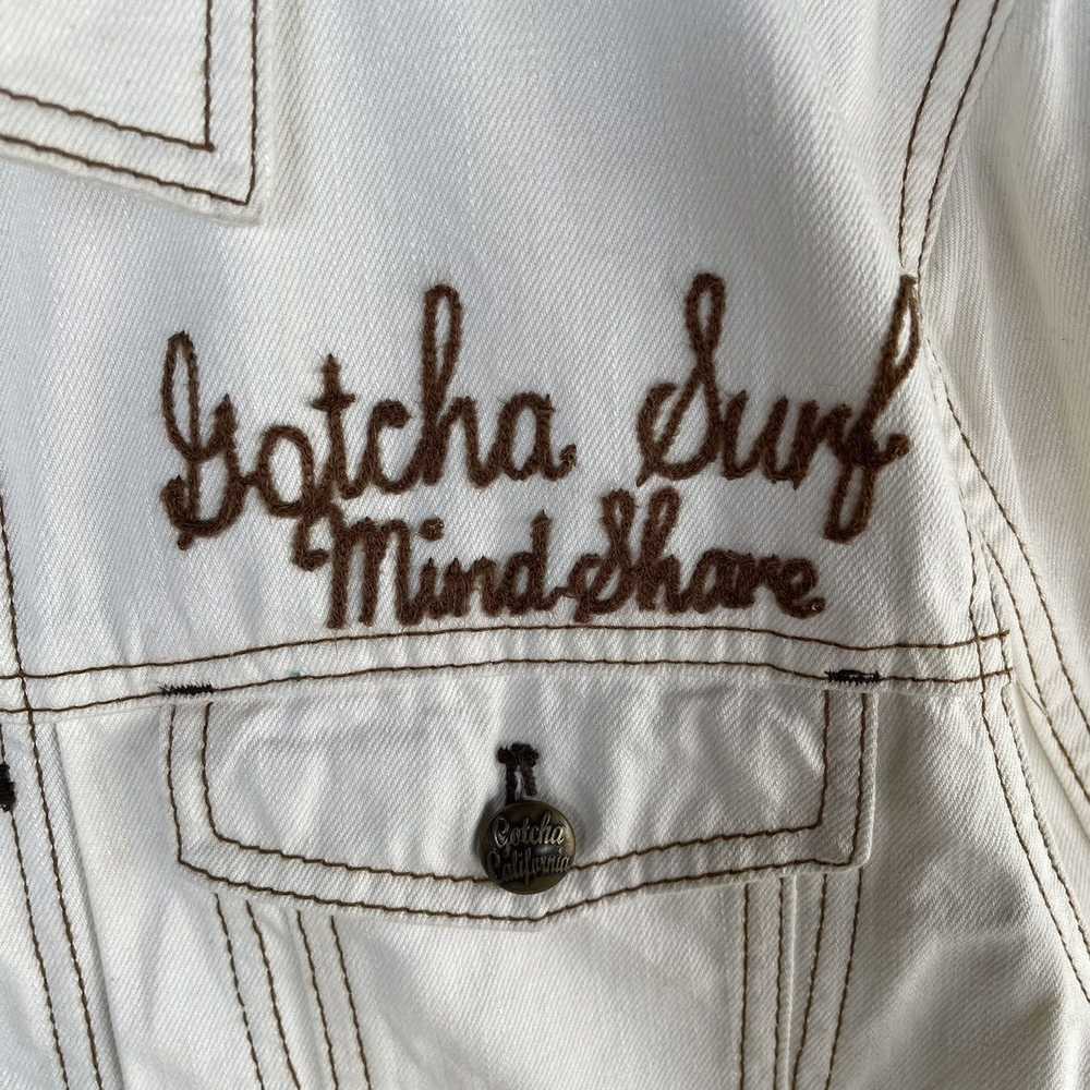 Vintage Gotcha Big Logo Embroidered Denim Jacket - image 3