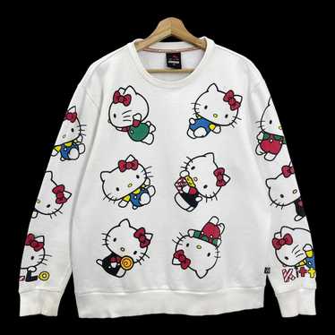 Vintage - RARE!! Hello Kitty Over Print Crewneck … - image 1