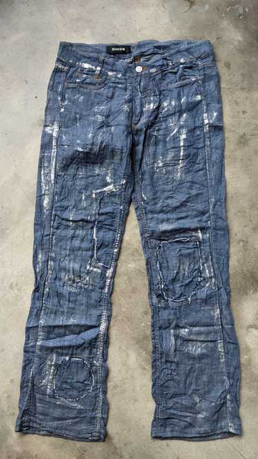 Designer - Zucca Soft Jeans Trashed Design - image 1