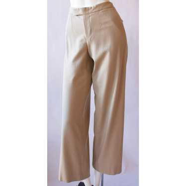 Gucci Vintage Gucci Wool Tan Wide Leg Culotte Trou