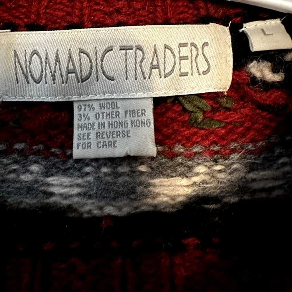 VTG Nomadic Traders Sweater Cowichain Knit Pine H… - image 3