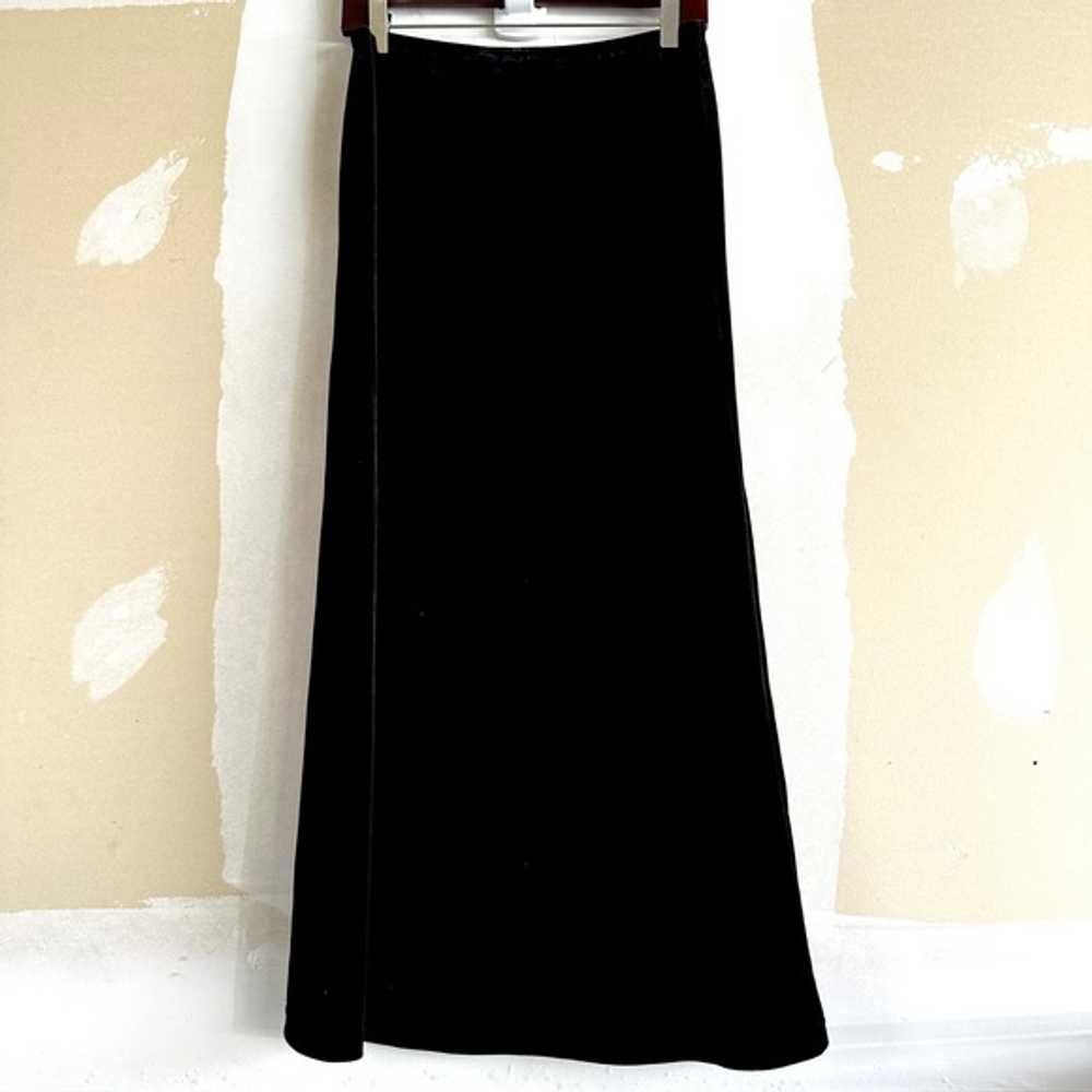 VTG Old Navy Velour A Line Midi Skirt Y2k Stretch… - image 4