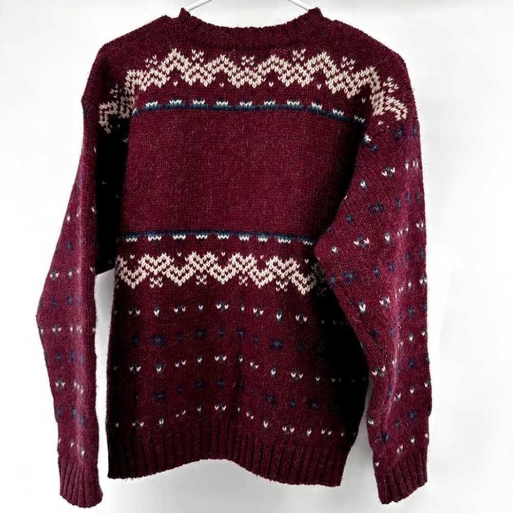 VTG Woolrich Fair Isle Sweater 80s Crew Neck Rein… - image 4