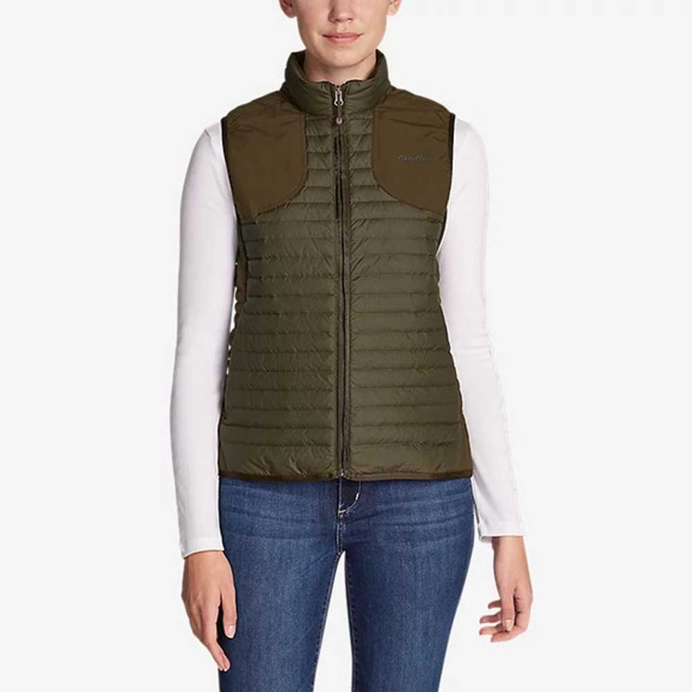 Eddie Bauer Down Vest Quilted Patchwork Full Zip … - image 1