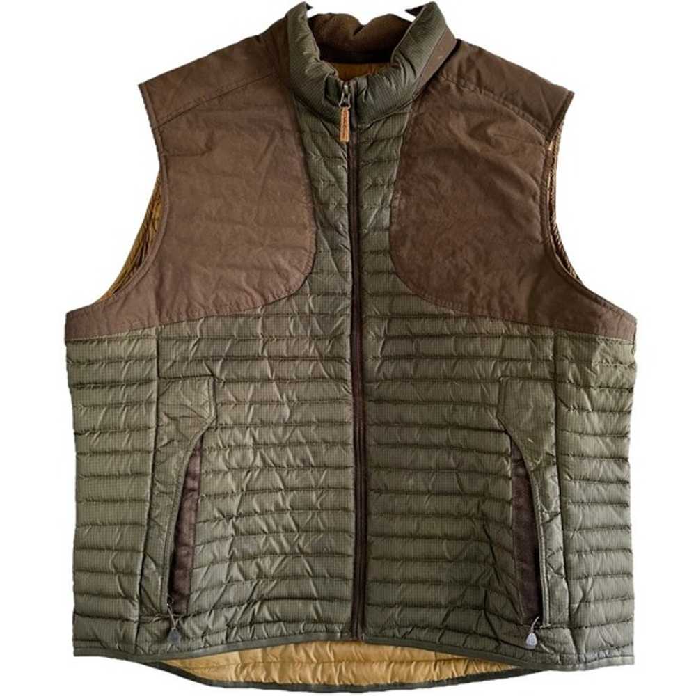 Eddie Bauer Down Vest Quilted Patchwork Full Zip … - image 3