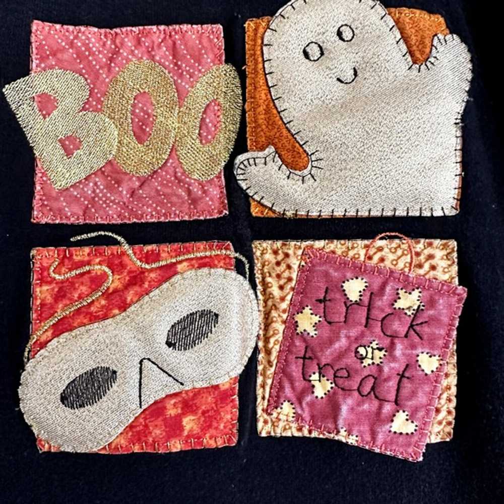 VTG Gopher Sport Halloween Theme Patches Sweatshi… - image 2