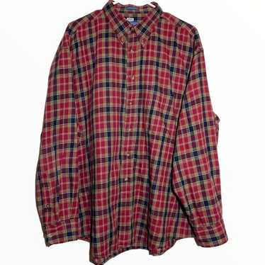 Pendleton Button Down 100% Cotton Plaid Flannel XL