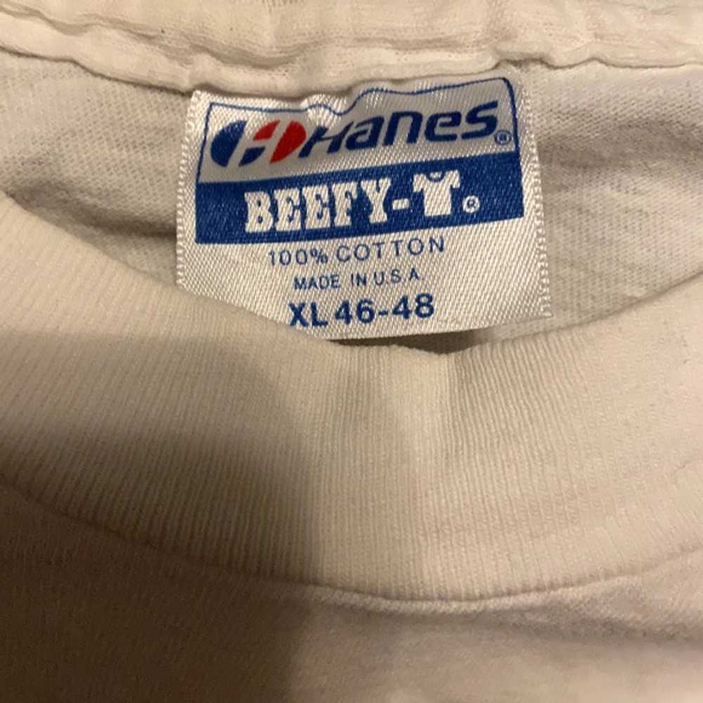 VTG Hanes Beefy T-Shirt 80's 100% Cotton Short Sl… - image 3