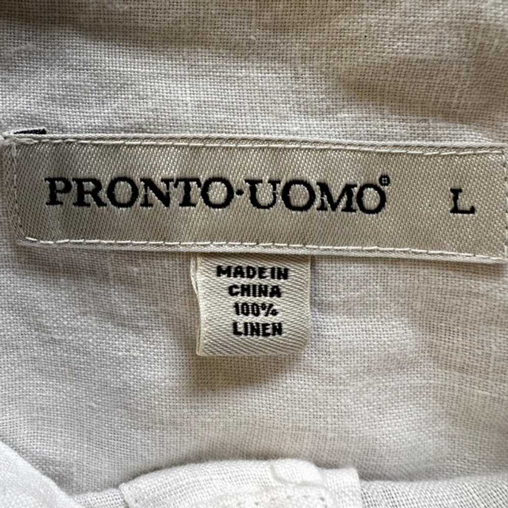 Pronto Uomo Button Down Shirt Short Sleeve Chest … - image 2