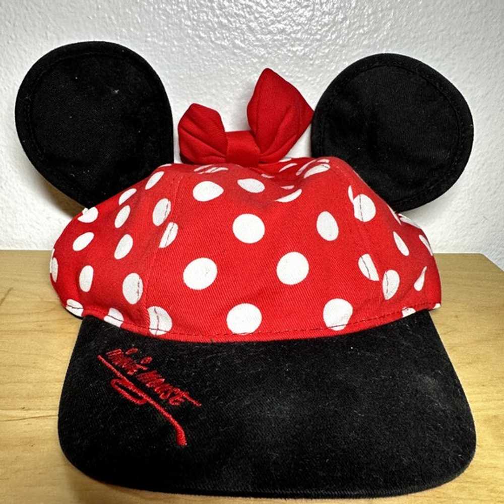 Disney Parks Baseball Cap Minnie Mouse Ears Cotto… - image 3