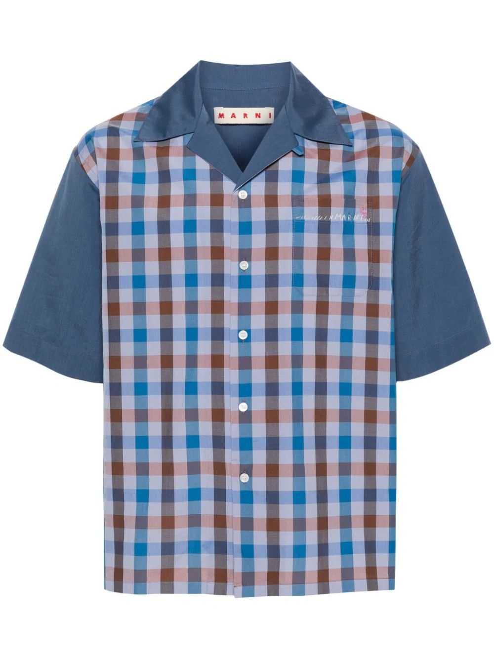 Marni gingham pattern bowling shirt - image 1