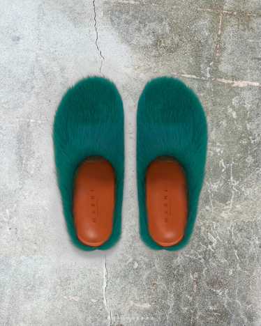 Marni Green Fussbett Sabot Loafers