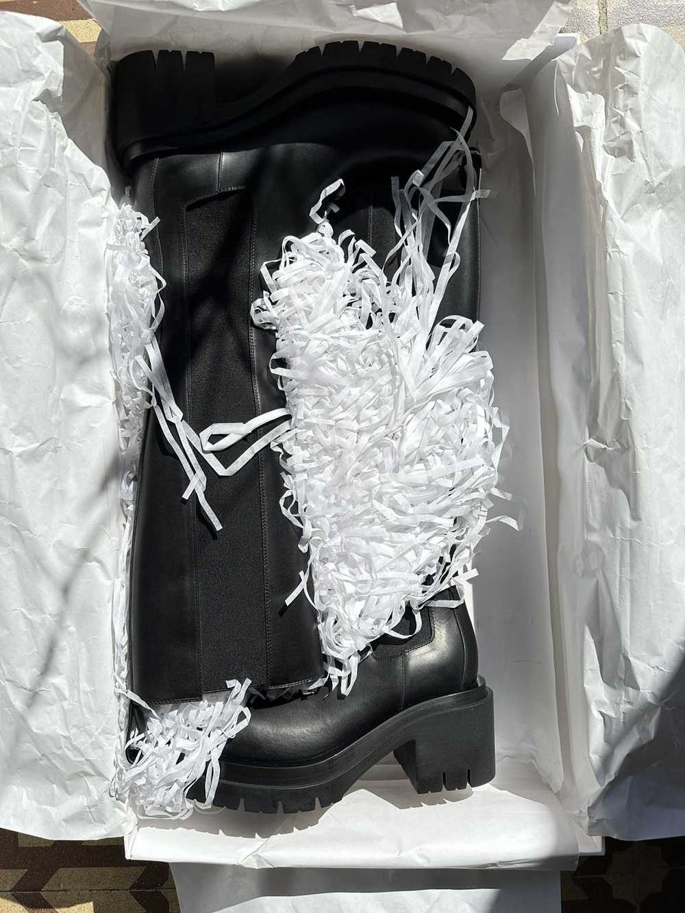 Bottega Veneta Black Lug Tall leather boots - image 6