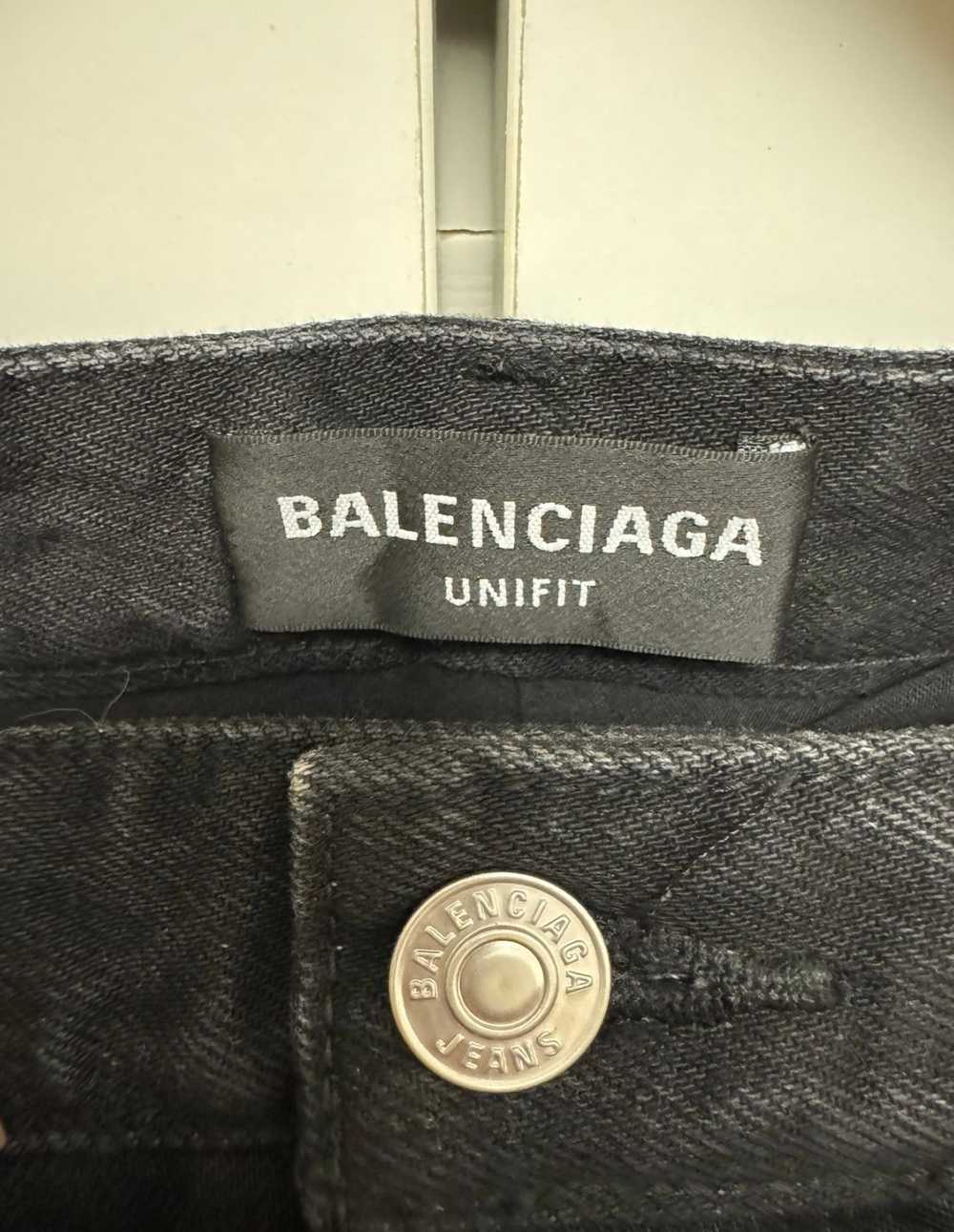 BALENCIAGA Balenciag ripped straight-leg jeans bl… - image 5