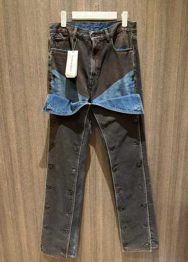 Y/Project Y Project Layered Denim Jeans - image 1