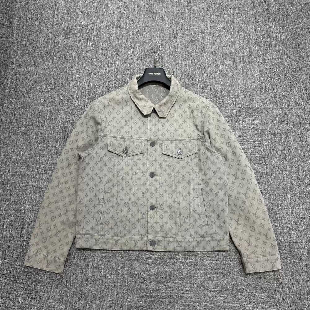 Louis Vuitton LV Monogram Grey Denim Jacket 50 - image 1