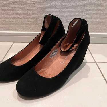 Jeffrey Campbell Black Suede Wedge Heels 23cm