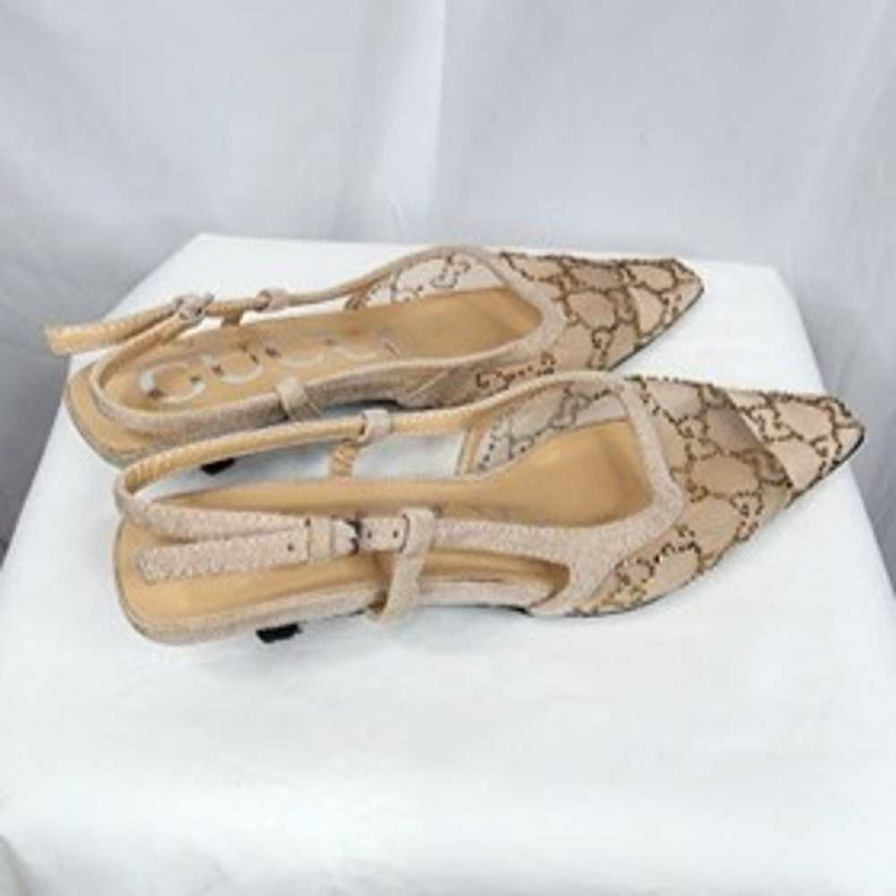 Cream/Gold Glitter Detail Kitten Heels (Size 7.5 … - image 2