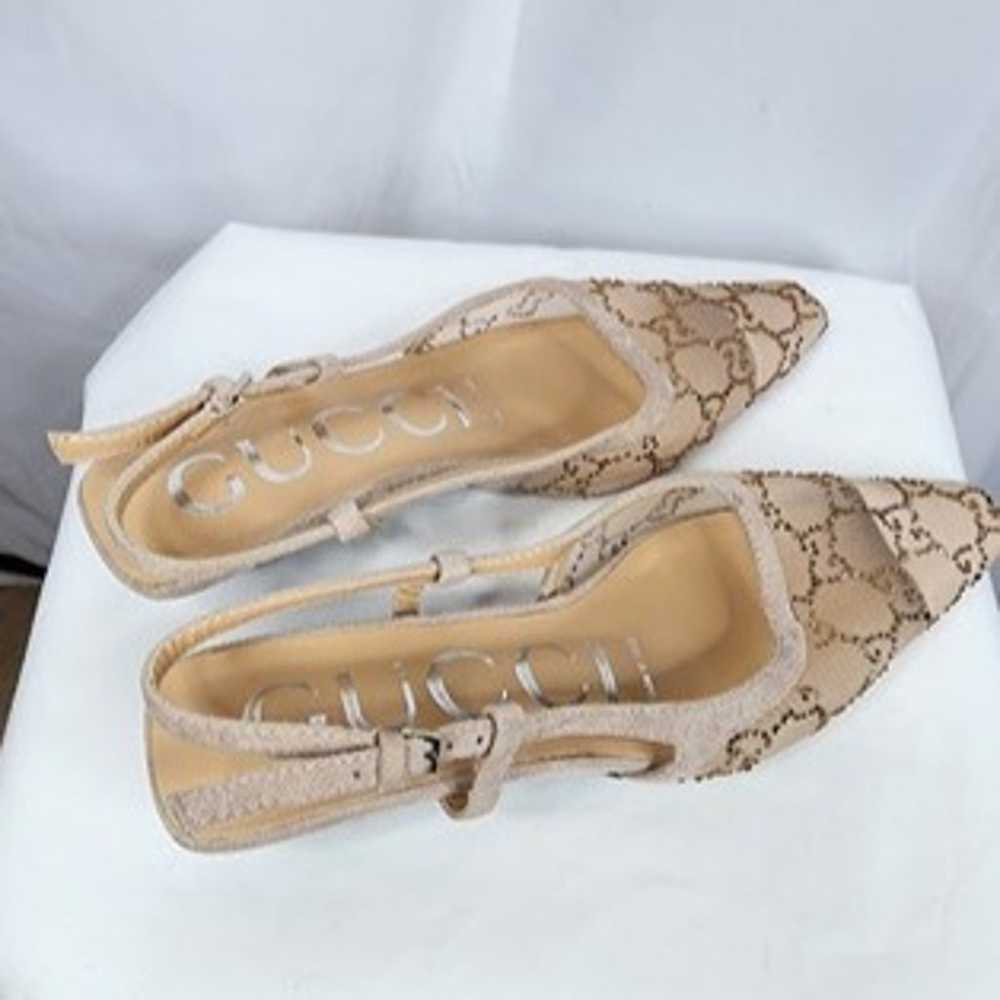 Cream/Gold Glitter Detail Kitten Heels (Size 7.5 … - image 3