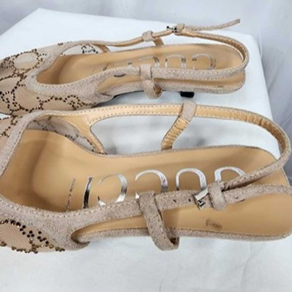 Cream/Gold Glitter Detail Kitten Heels (Size 7.5 … - image 7