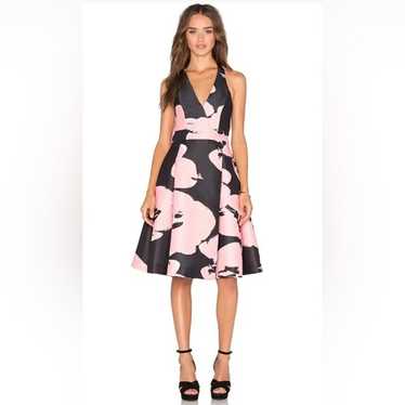 Halston Heritage Floral Halter Dress