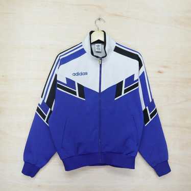 トップス 70s descente adidas track jacket y2k S adidas 70s Vintage Descente Trefoil logo Track jacket 4 blue