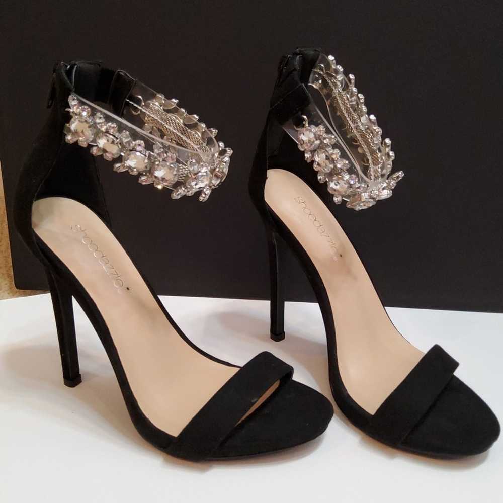 NWOT SHOEDAZZLE SYDNEY PROM SHOES SIZE 6 BLACK - image 1