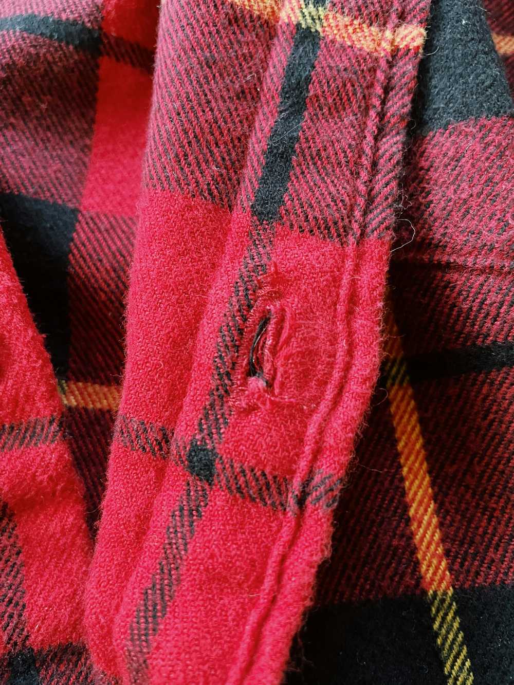 Supreme Tartan Longsleeve Flannel Shirt Red / Bla… - image 6