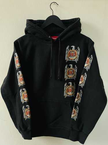 Supreme X Slayer Eagle Hoodie Black