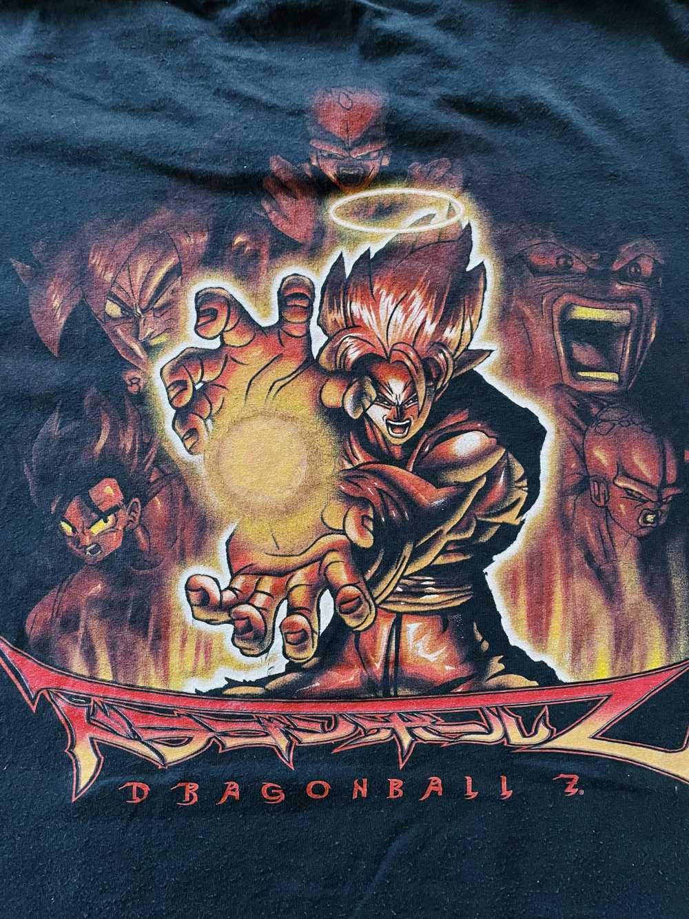 Vintage Y2K 2002 Dragon Ball Z Goku T-shirt Black - image 3