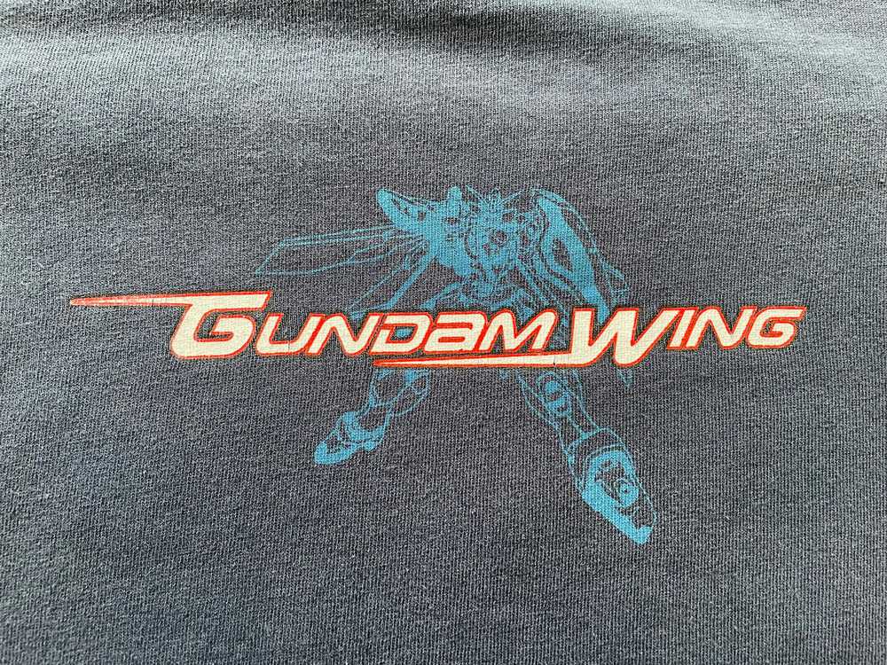 Vintage 00s Mobile Suit Gundam Wing T-shirt Navy - image 4