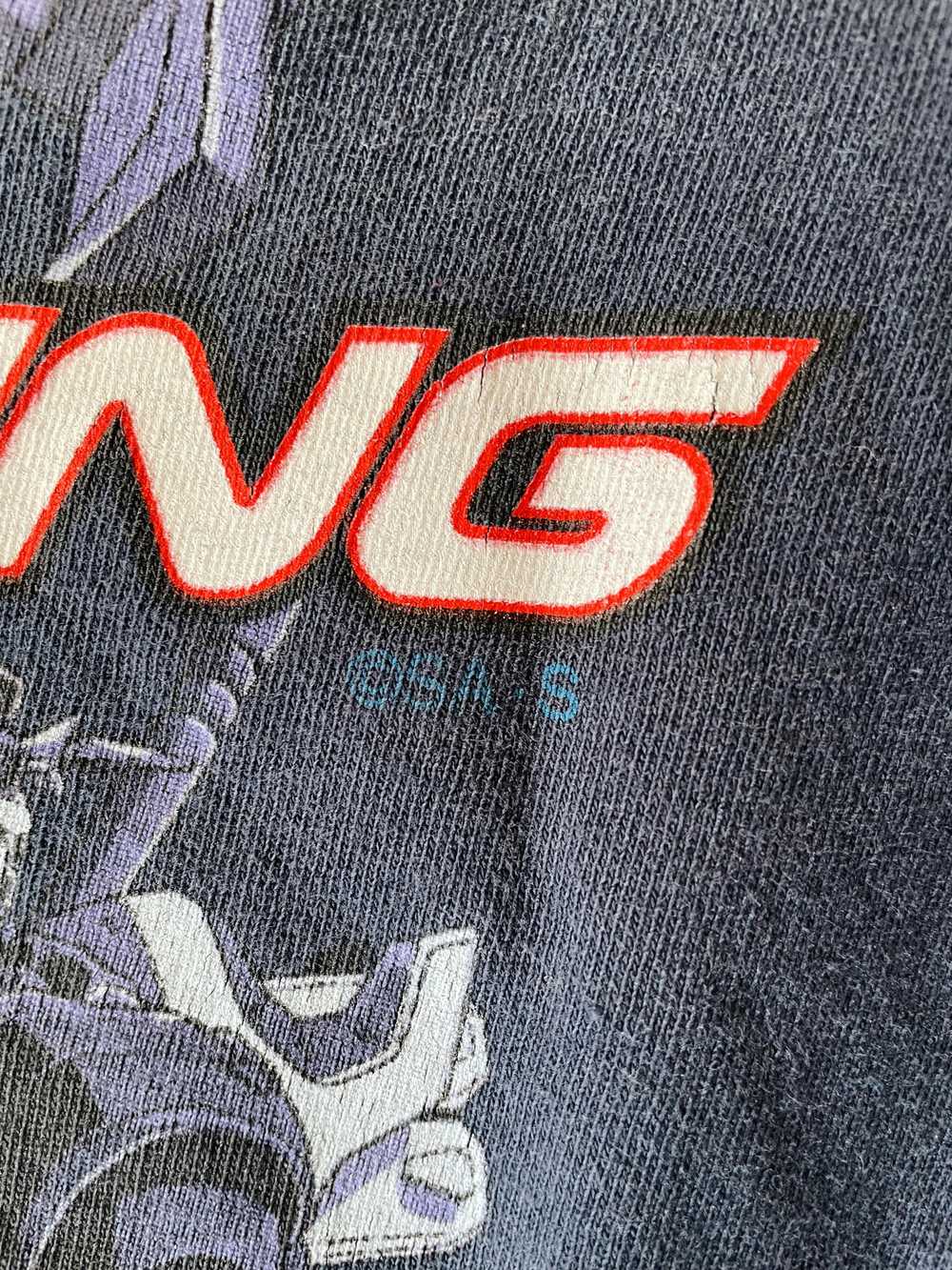 Vintage 00s Mobile Suit Gundam Wing T-shirt Navy - image 7