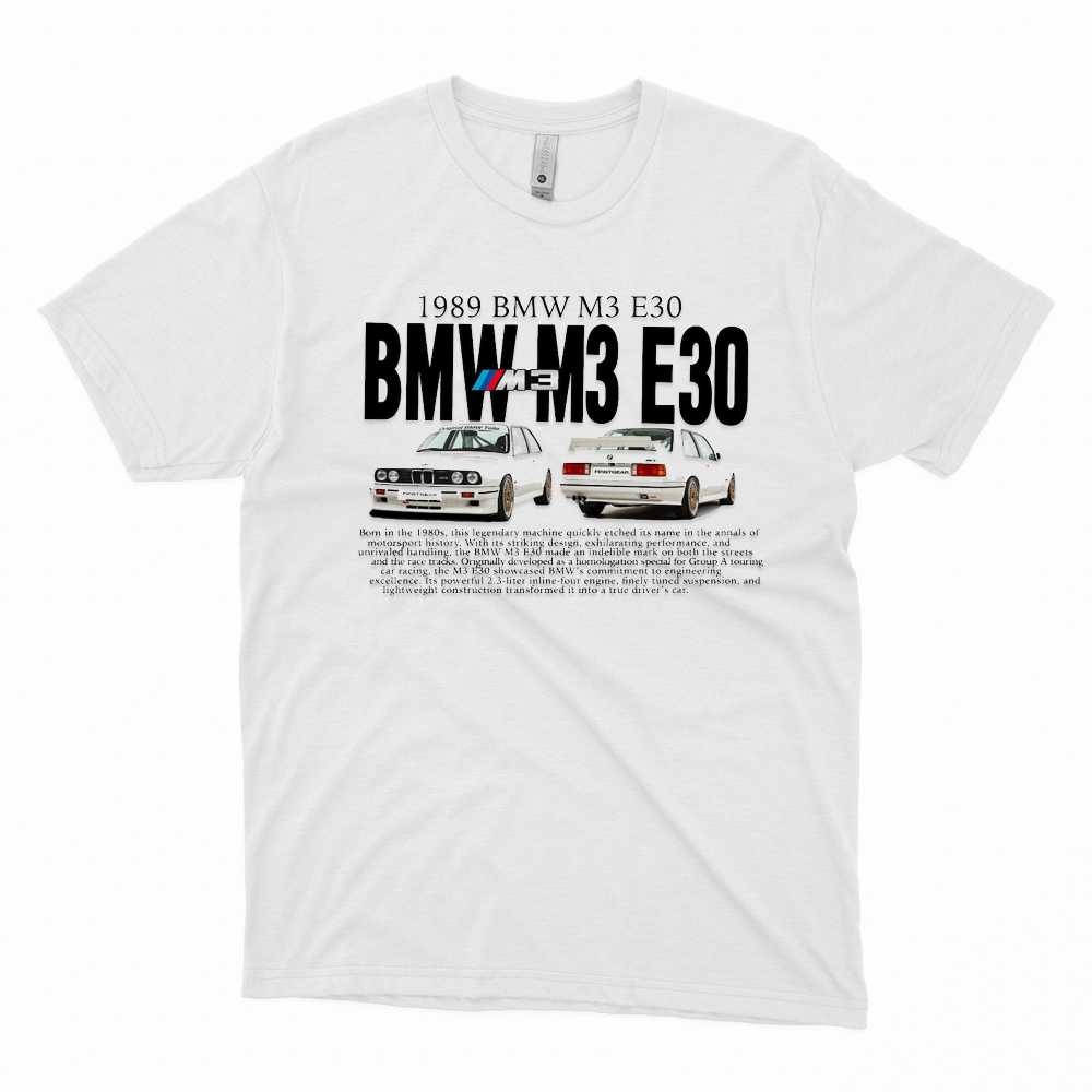 BMW E30 M3 1989 Print Original T-Shirt - image 3