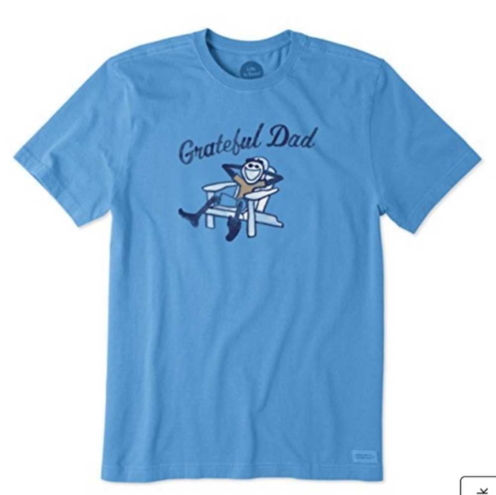 New! Life Is Good "Grateful Dad" Father's Day Blu… - image 1