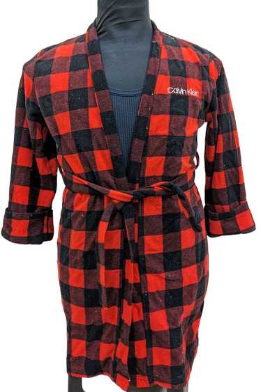 CALVIN KLEIN BIG BOYS COZY PLAID ROBE TARTAN STYLE