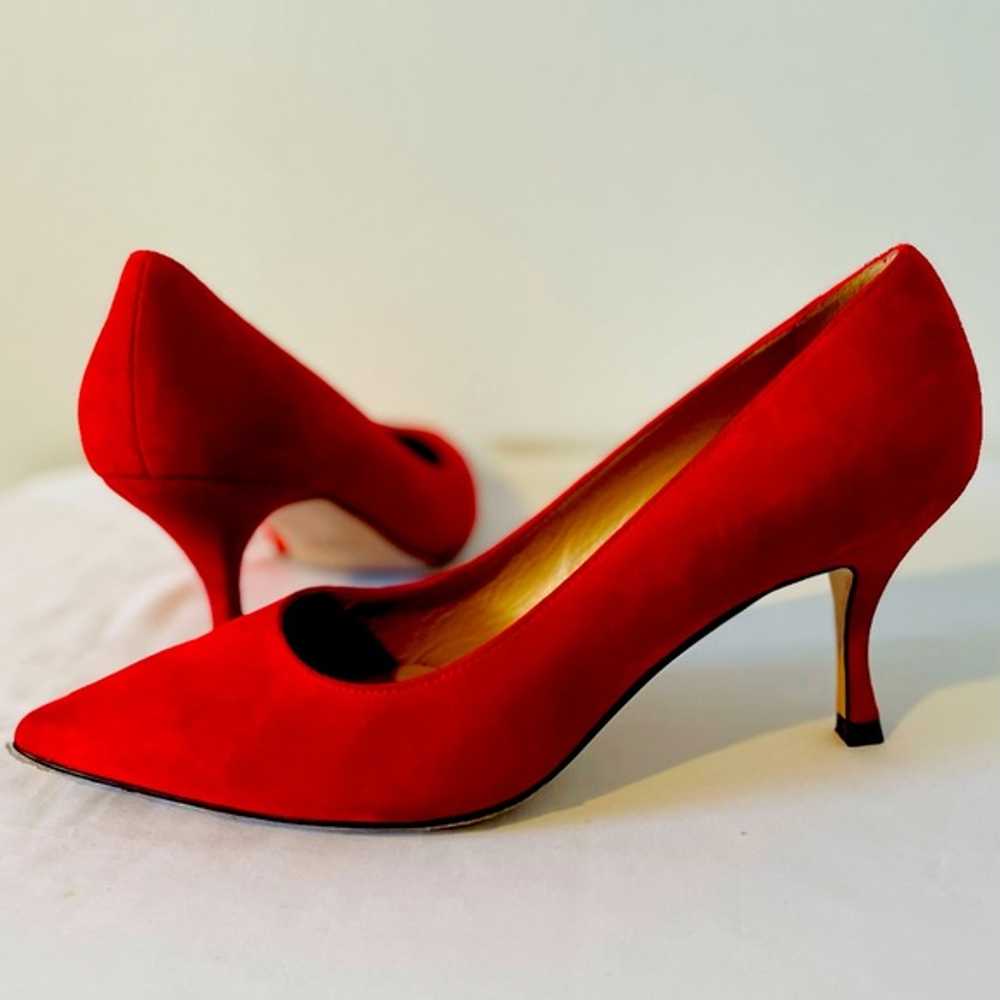 Stuart Weitzman lipstick Red Suede heels - image 1