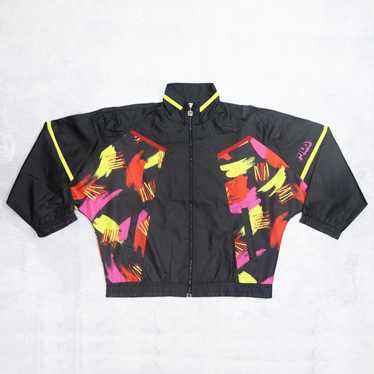 Vintage 90s FILA Mini Logo Embroidered Bomber Win… - image 1