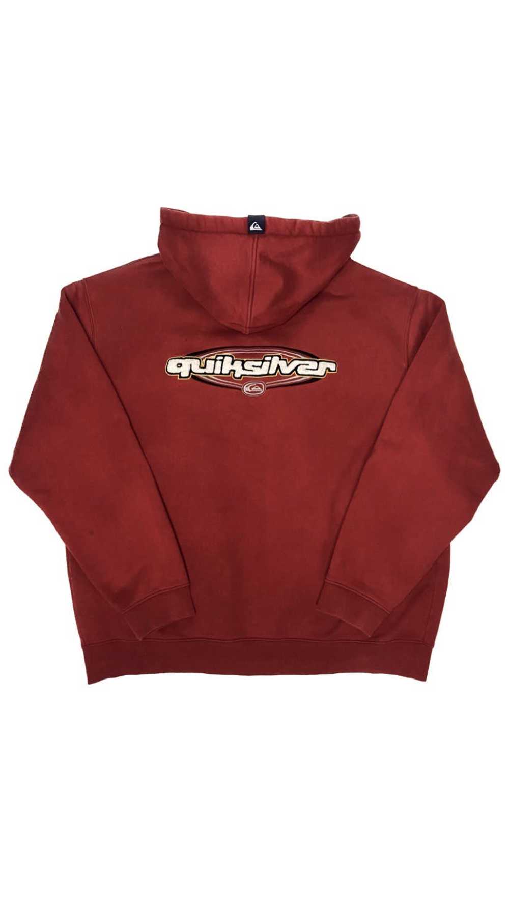 VINTAGE 90s QUIKSILVER SPELLOUT GRAPHIC FADED RED… - image 1