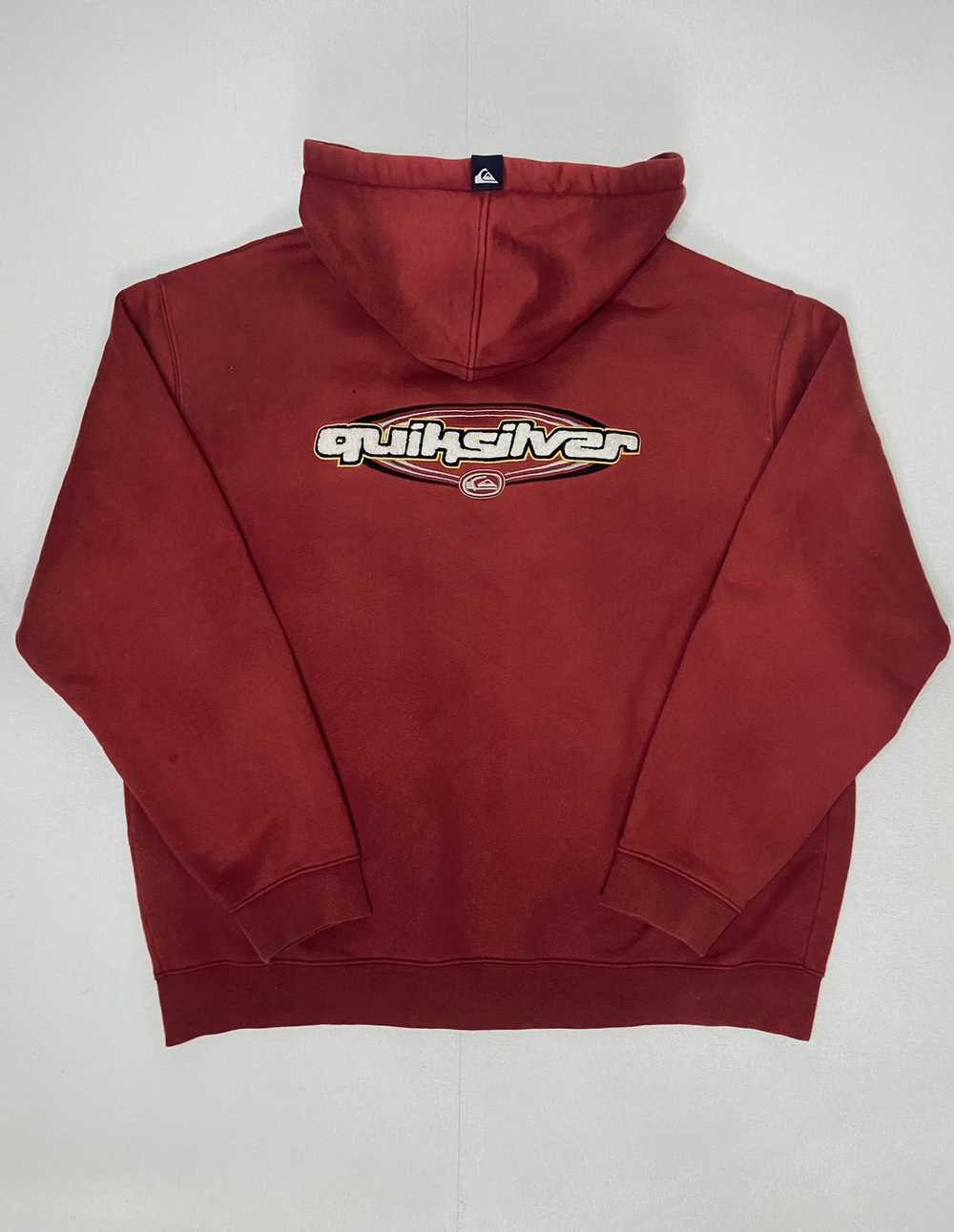 VINTAGE 90s QUIKSILVER SPELLOUT GRAPHIC FADED RED… - image 3