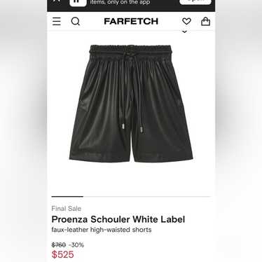 Proenza Schouler Faux Leather Shorts