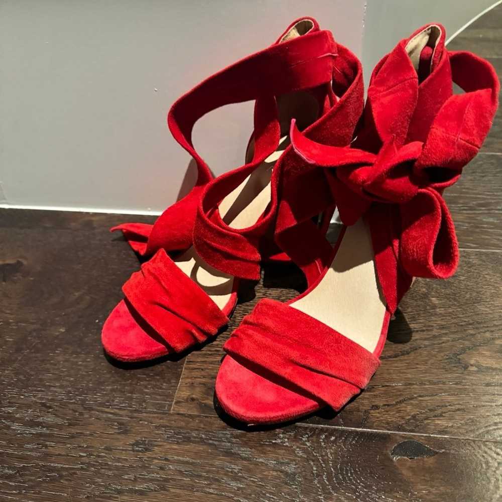 Red Suede Leather Heels - image 1