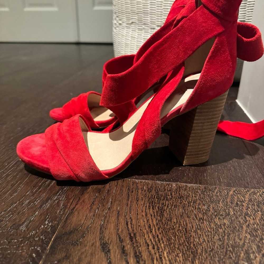 Red Suede Leather Heels - image 6