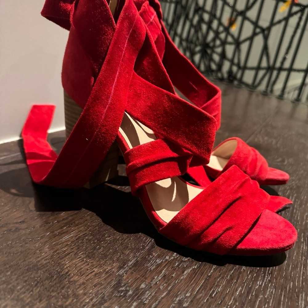 Red Suede Leather Heels - image 7