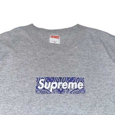 Supreme paisley box logo tee online