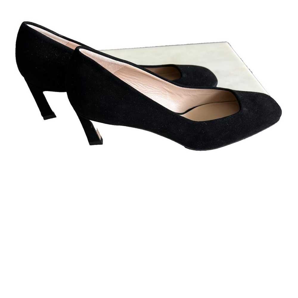 Stuart Weitzman Chelsea Square Toe Pump, Black Su… - image 2